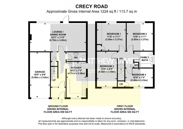 Floor Plan Image for 4 Bedroom Detached House for Sale in Crecy Road, Coventry