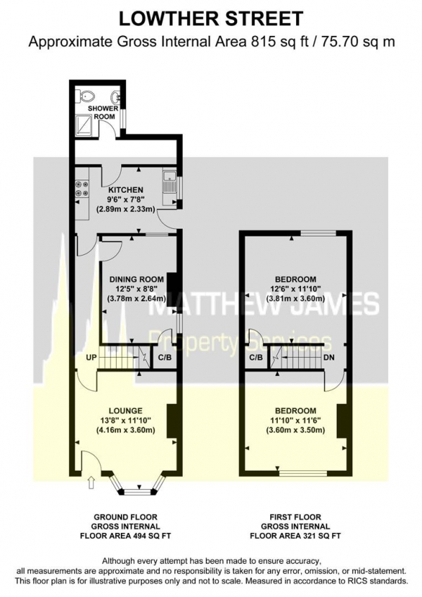 Floor Plan Image for 3 Bedroom Semi-Detached House for Sale in Lowther Street, Stoke, Coventry