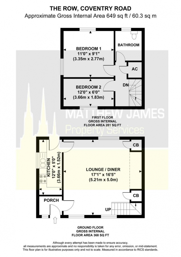 Floor Plan Image for 2 Bedroom Cottage for Sale in Coventry Road, Baginton, **Village Location**