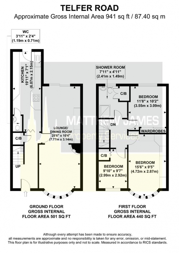 Floor Plan Image for 3 Bedroom End of Terrace House for Sale in Telfer Road, Radford, Coventry  ** VACANT & NO UPWARD CHAIN **