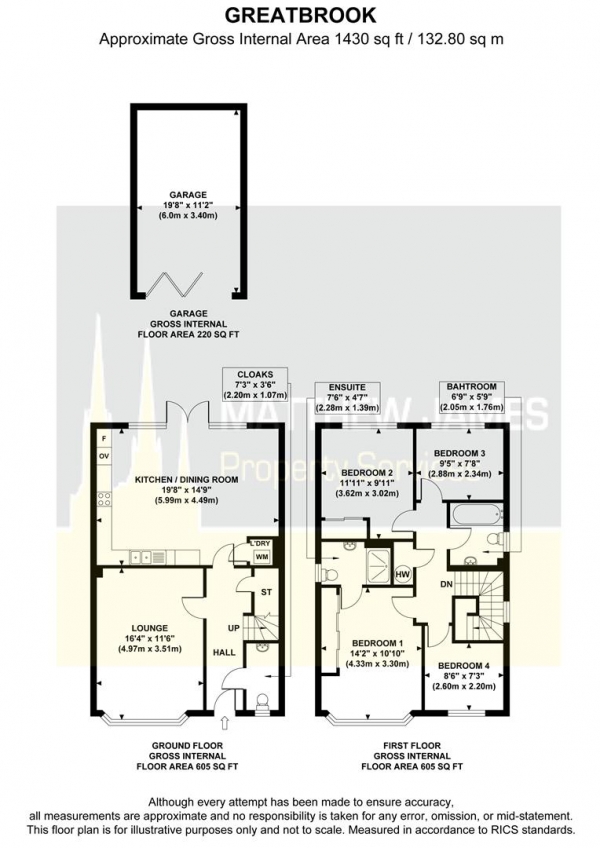 Floor Plan for 4 Bedroom Detached House for Sale in Great Brook Ground, Houlton, Rugby, CV23, 1DR - Offers in Excess of &pound450,000