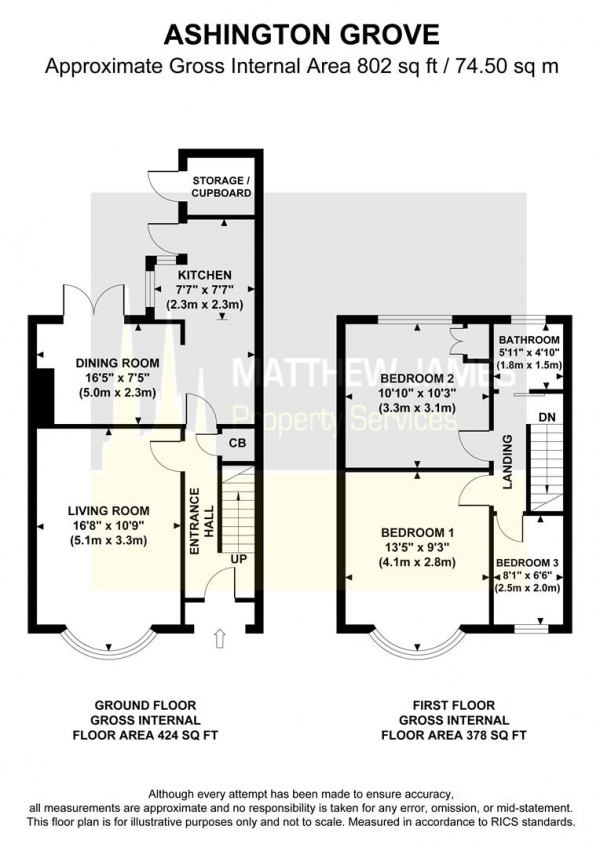 Floor Plan Image for 3 Bedroom Terraced House for Sale in Ashington Grove, Whitley, Coventry