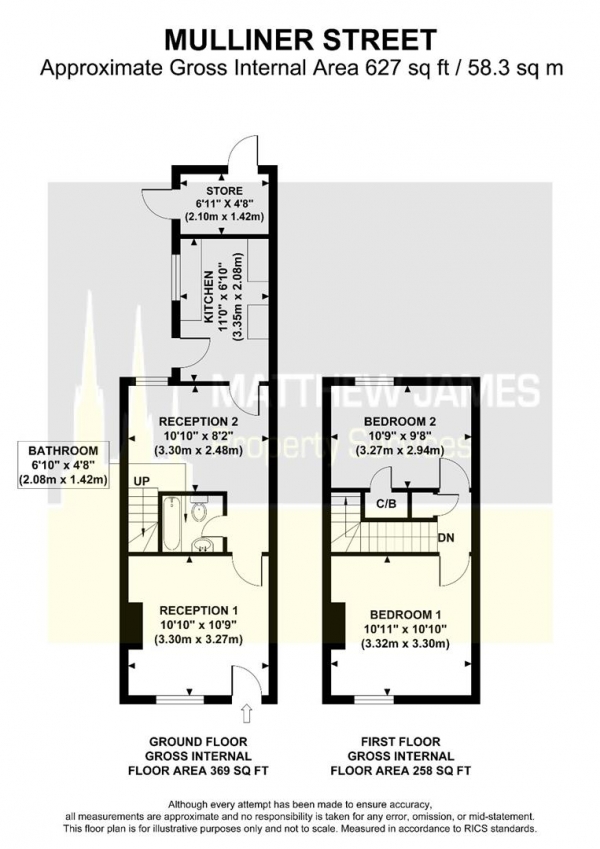 Floor Plan Image for 2 Bedroom Terraced House for Sale in Mulliner Street, Coventry