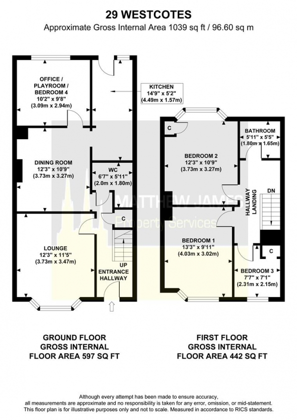 Floor Plan Image for 3 Bedroom Terraced House for Sale in Westcotes, Tile Hill, Coventry *No Chain*