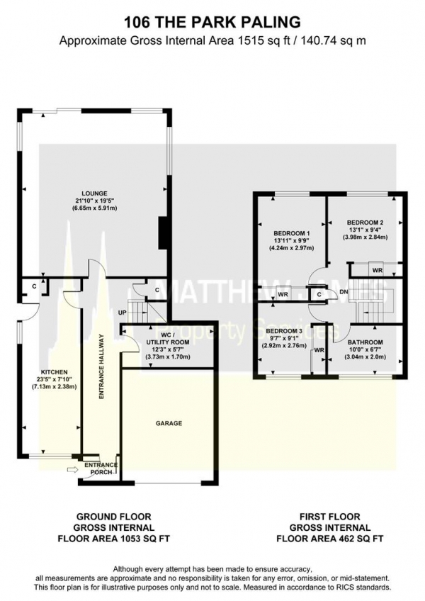 Floor Plan Image for 3 Bedroom Detached House for Sale in The Park Paling, Cheylesmore, Coventry