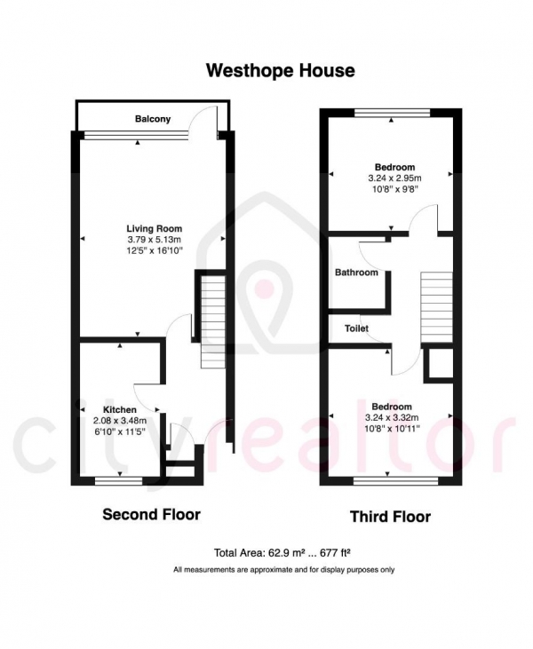 Floor Plan Image for 2 Bedroom Flat for Sale in Derbyshire Street, London