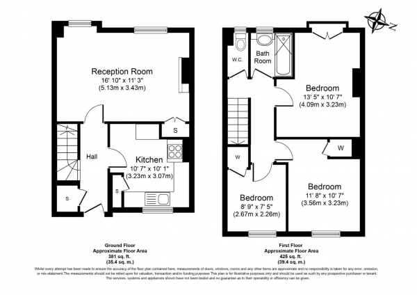 Floor Plan Image for 3 Bedroom Flat for Sale in Gale Street, London