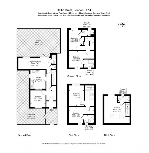 Floor Plan Image for 5 Bedroom Terraced House for Sale in Celtic Street, London