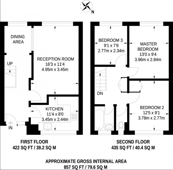 Floor Plan Image for 4 Bedroom Flat to Rent in 92 Cable Street, London