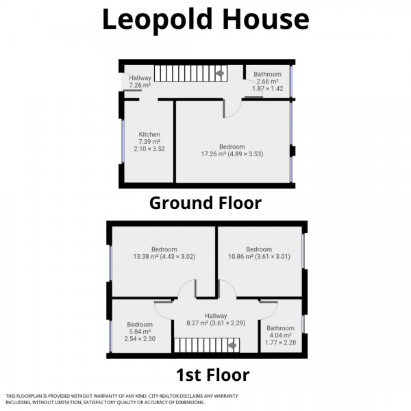 Floor Plan for 4 Bedroom Flat to Rent in Leopold Street, London, E3, 4LA - £738 pw | £3200 pcm