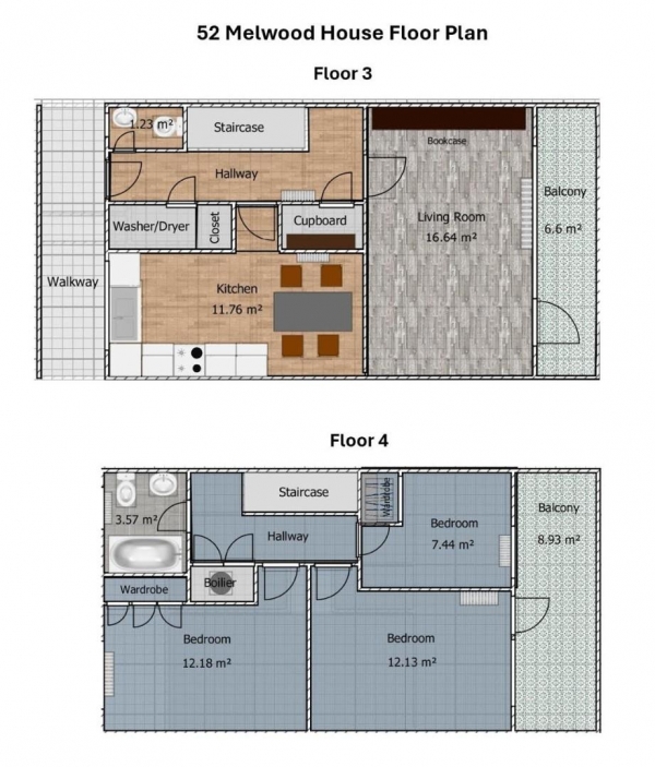 Floor Plan Image for 3 Bedroom Flat to Rent in Watney Market, London