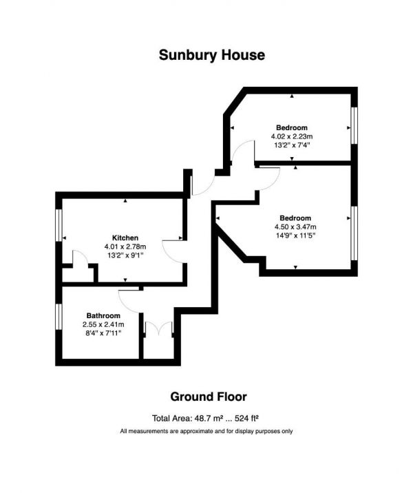 Floor Plan for 2 Bedroom Flat to Rent in Swanfield Street, London, E2, 7LE - £531 pw | £2300 pcm