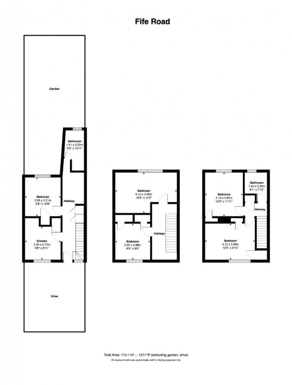 Floor Plan for 5 Bedroom Property to Rent in Fife Road, London, E16, 1QB - £635 pw | £2750 pcm