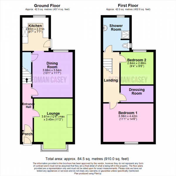 Floor Plan Image for 2 Bedroom Terraced House for Sale in Merlin Grove, Smithills, Bolton
