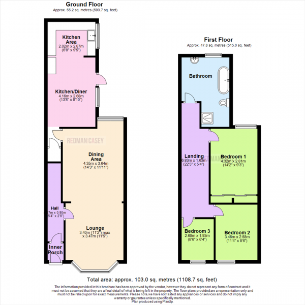 Floor Plan Image for 3 Bedroom Semi-Detached House for Sale in Manchester Road, Blackrod