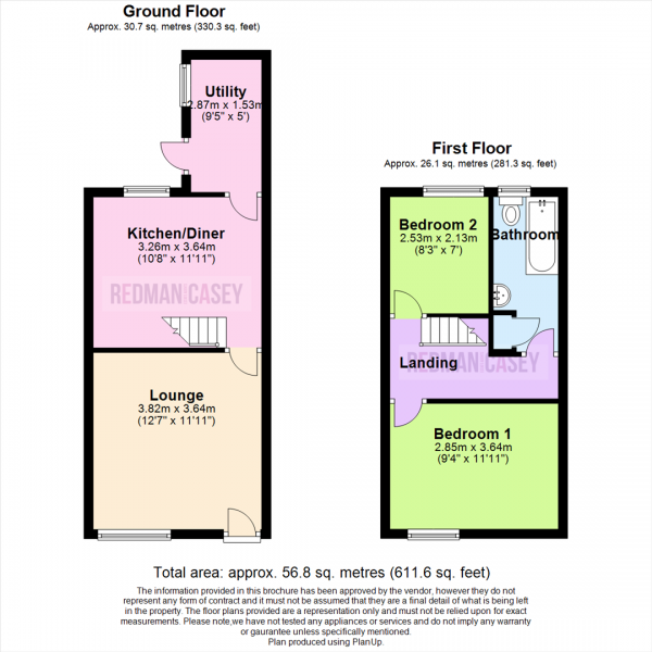 Floor Plan Image for 2 Bedroom Terraced House for Sale in Dale Street East, Horwich