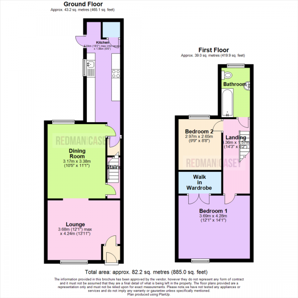 Floor Plan Image for 2 Bedroom Terraced House for Sale in Ainsworth Lane, Tonge Moor, Bolton