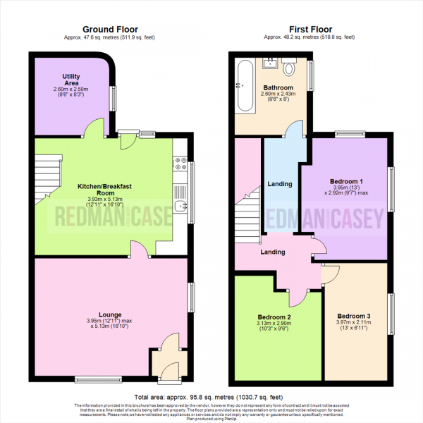 Floor Plan for 3 Bedroom End of Terrace House for Sale in Dale Street West, Horwich, Bolton, BL6, 6JU -  &pound123,000
