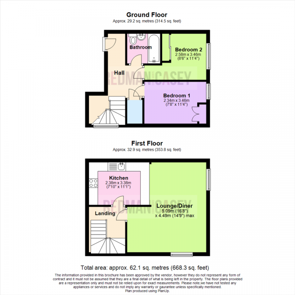 Floor Plan Image for 2 Bedroom Apartment for Sale in Regents Place, Lostock Junction