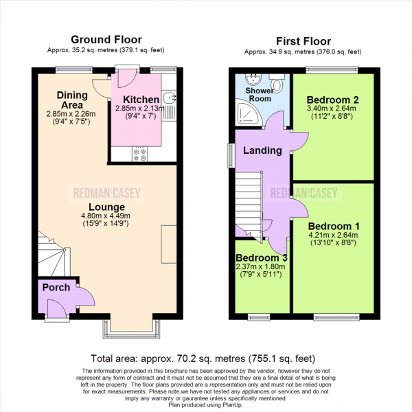 Floor Plan Image for 3 Bedroom Detached House for Sale in Mallard Drive, Horwich, Bolton