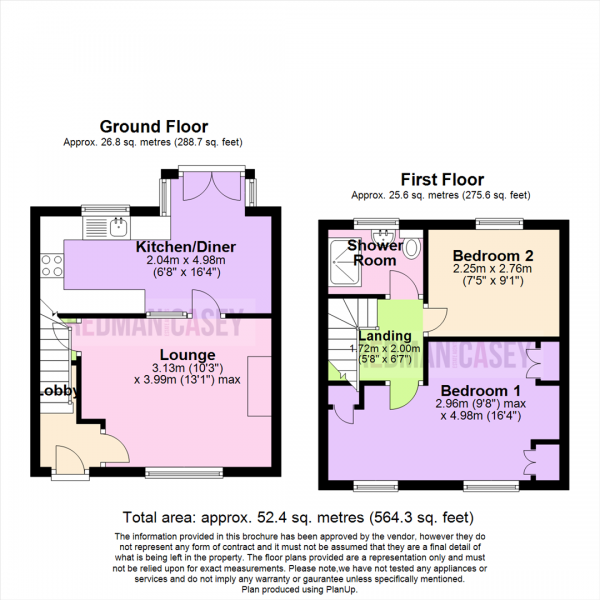 Floor Plan Image for 2 Bedroom Property for Sale in Catherine Street East, Horwich, Bolton