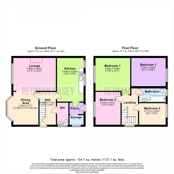 Floor Plan Image for 4 Bedroom Property for Sale in Brazley Avenue, Horwich, Bolton