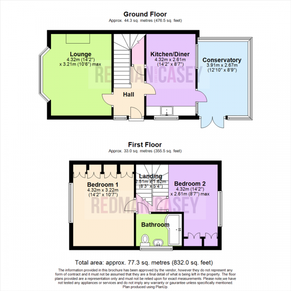 Floor Plan Image for 2 Bedroom Semi-Detached House for Sale in Shaftesbury Avenue, Lostock, Bolton