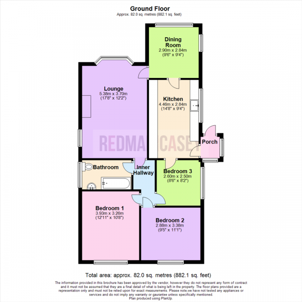 Floor Plan Image for 3 Bedroom Bungalow for Sale in Broadway, Horwich, Bolton