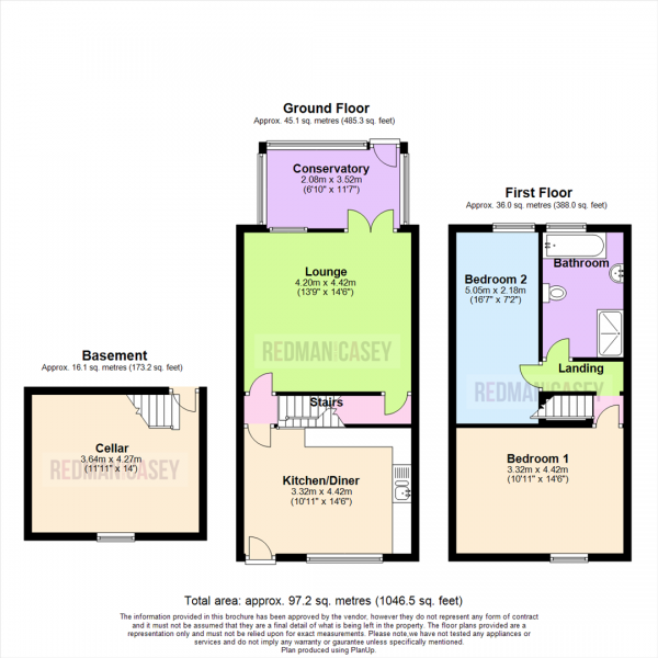 Floor Plan Image for 2 Bedroom Terraced House for Sale in Station Road, Blackrod, Bolton