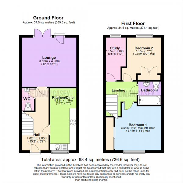 Floor Plan Image for 2 Bedroom Mews for Sale in Freckleton Court, Adlington, Chorley