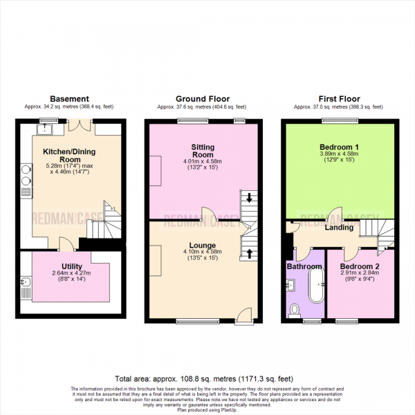 Floor Plan Image for 2 Bedroom Cottage for Sale in Bottom O'Th Moor, Horwich, Bolton