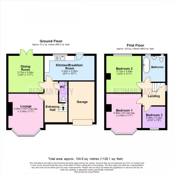 Floor Plan Image for 3 Bedroom Semi-Detached House for Sale in Ainscow Avenue, Lostock, Bolton