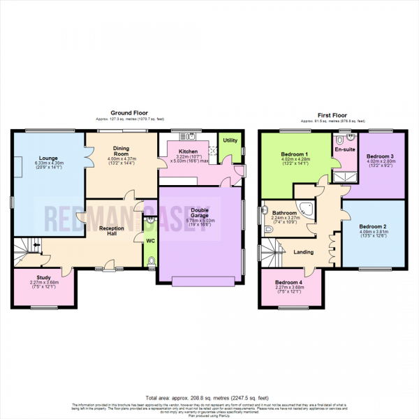 Floor Plan for 4 Bedroom Detached House for Sale in Sudbury Drive, Lostock, Bolton, BL6, 4PP - OIRO &pound475,000