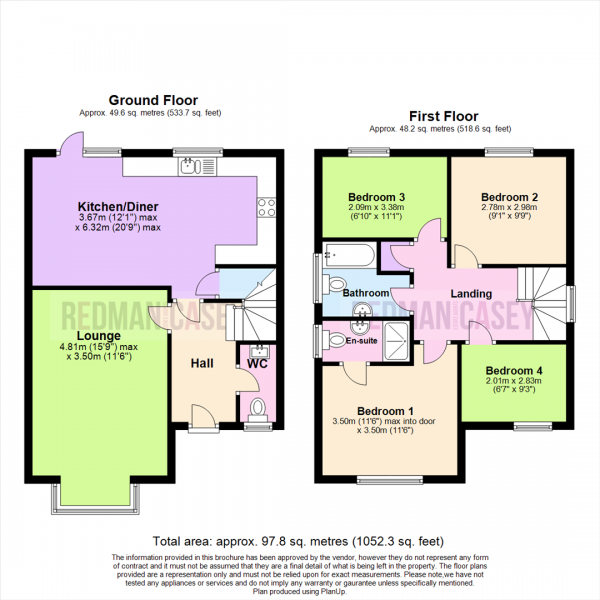 Floor Plan Image for 4 Bedroom Detached House for Sale in Junction Close, Blackrod, Bolton