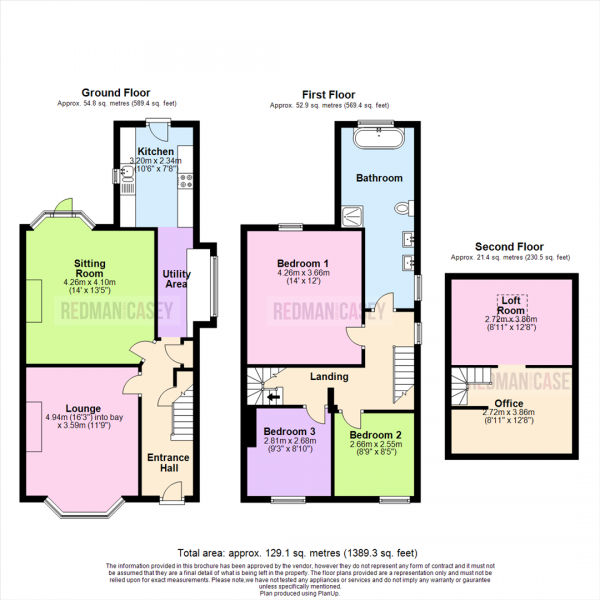 Floor Plan Image for 3 Bedroom Semi-Detached House for Sale in Manchester Road, Bury