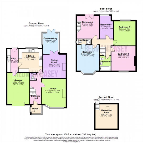 Floor Plan Image for 5 Bedroom Semi-Detached House for Sale in Ox Hey Lane, Lostock, Bolton