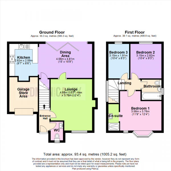 Floor Plan for 3 Bedroom Detached House for Sale in Brooklands, Horwich, Bolton, BL6, 5RW -  &pound215,000