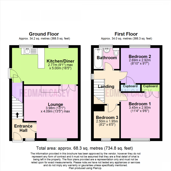 Floor Plan for 3 Bedroom Semi-Detached House for Sale in Brighton Avenue, Bolton, BL1, 5LX -  &pound145,000