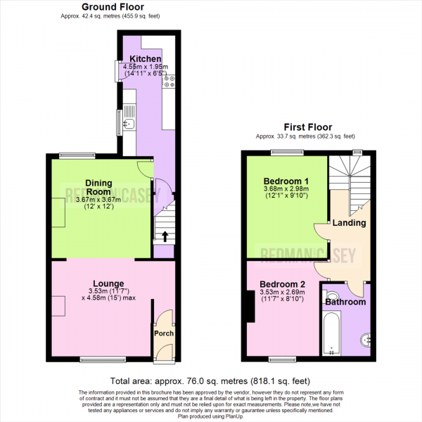 Floor Plan Image for 2 Bedroom Terraced House for Sale in Barlow Street, Horwich, Bolton