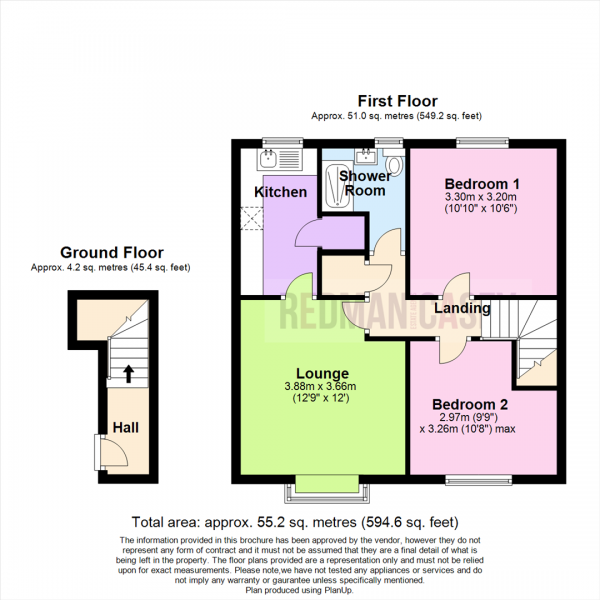 Floor Plan Image for 2 Bedroom Flat for Sale in Cooper Street, Horwich, Bolton