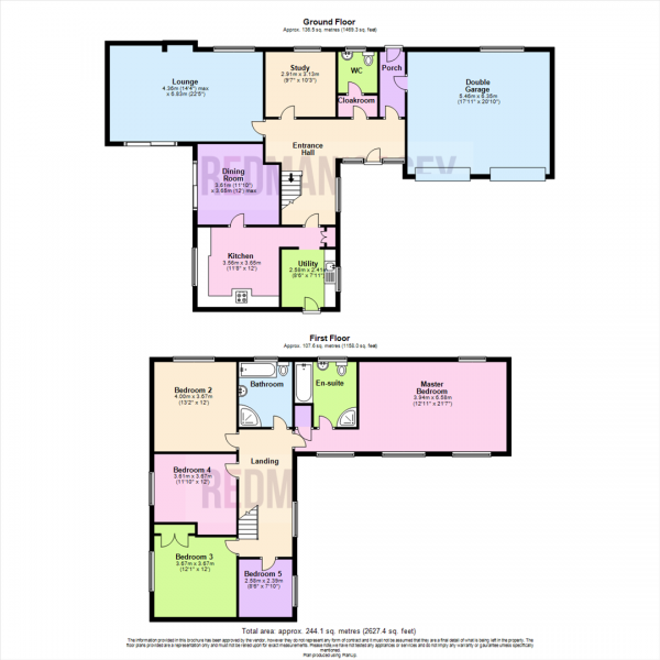 Floor Plan Image for 5 Bedroom Detached House for Sale in Oakley Park, Heaton