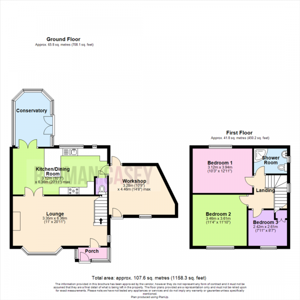 Floor Plan for 3 Bedroom Semi-Detached House for Sale in Ridgway, Blackrod, Bolton, BL6, 5AF - OIRO &pound170,000