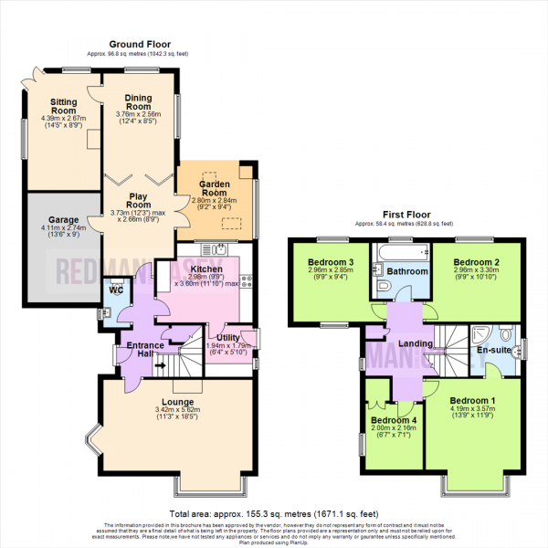 Floor Plan Image for 4 Bedroom Detached House for Sale in Avonhead Close, Horwich, Bolton