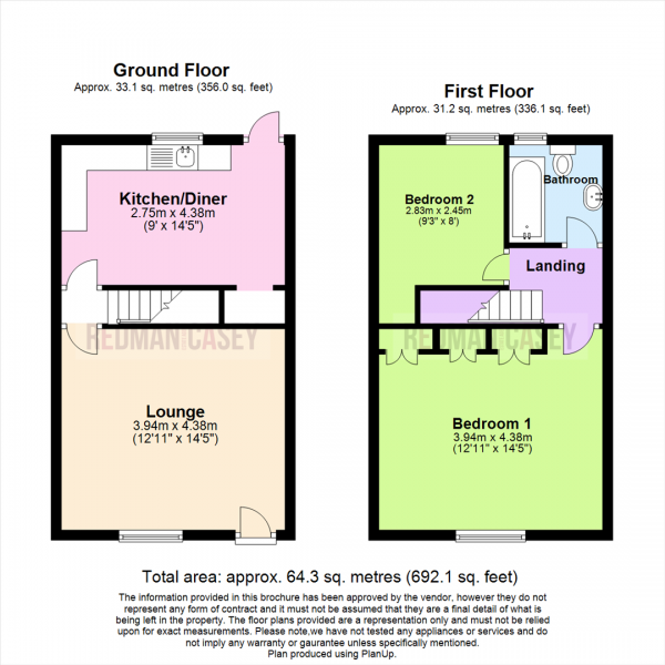 Floor Plan Image for 2 Bedroom Cottage for Sale in Lee Lane, Horwich, Bolton