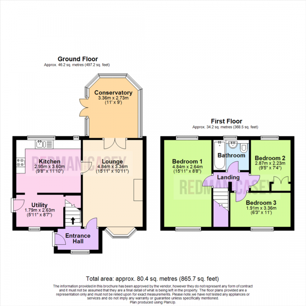 Floor Plan Image for 3 Bedroom Town House for Sale in Hopwood Avenue, Horwich, Bolton