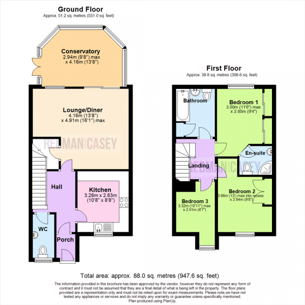 Floor Plan Image for 3 Bedroom Detached House for Sale in Langstone Close, Horwich, Bolton