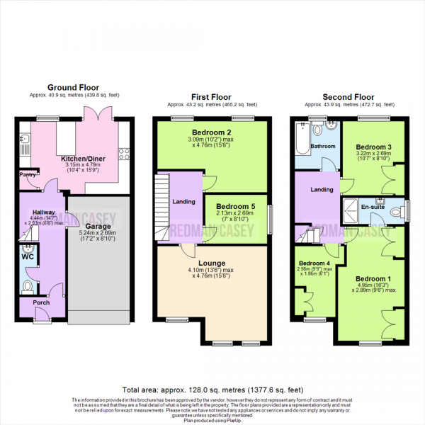 Floor Plan Image for 5 Bedroom Town House for Sale in Butterwick Fields, Horwich, Bolton