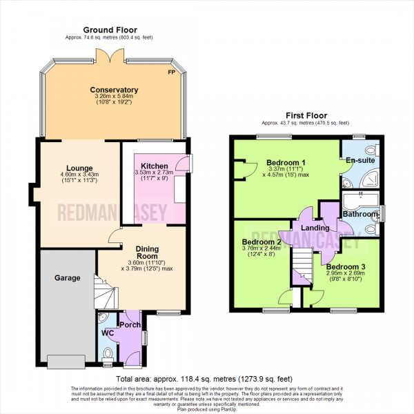 Floor Plan Image for 3 Bedroom Property for Sale in Rotherhead Close, Horwich, Bolton