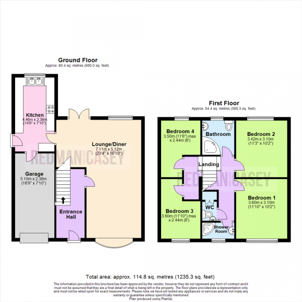 Floor Plan for 4 Bedroom Detached House for Sale in Bond Close, Horwich, Bolton, BL6, 5PZ - OIRO &pound245,000