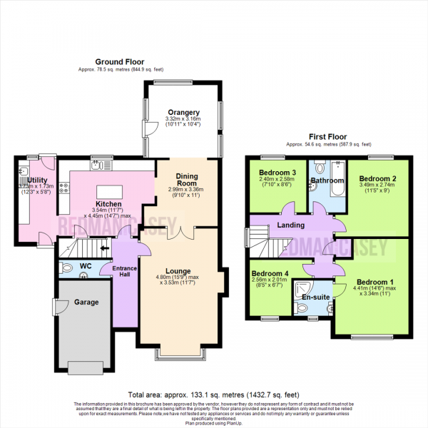 Floor Plan for 4 Bedroom Detached House for Sale in Green Lane, Horwich, Bolton, BL6, 7RQ -  &pound329,995